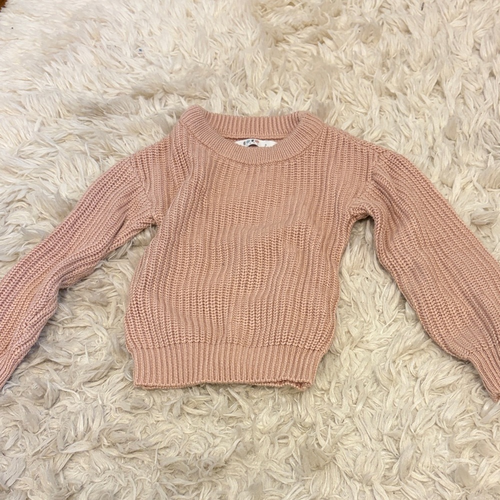 Coco Blanc Light Pink Knit Crew Neck sweater